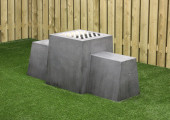 Sitzspielbank Dame Anthrazit-Beton