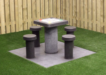 Ludo Spieltisch Anthrazit-Beton