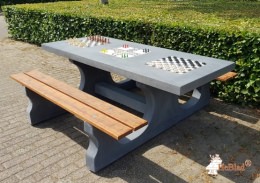 Multi-Spieltisch (1-3-2) Deluxe Antrazit-Beton