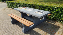 Table Multi-jeux (1-3-2) Deluxe béton anthracite