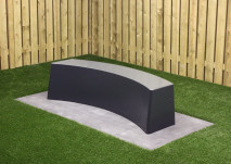 Standard Betonbank oval in Anthrazit Farbe