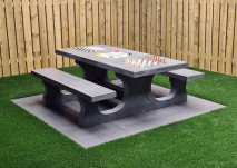 Multi-Spieltisch (1-3-2) standard Antrazit-Beton