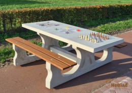 Table Multi-jeux (1-3-4) Deluxe Beton Naturel