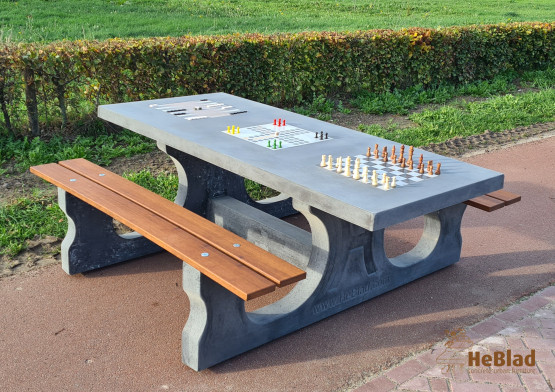 Table Multi-jeux (1-3-4) Deluxe béton anthracite