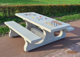 Table Multi-jeux (1-3-4) Standard Beton Naturel