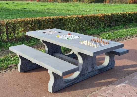 Table Multi-jeux (1-3-4) standard béton anthracite