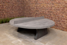 Table de ping-pong béton-anthracite ronde