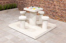 Ludo Spieltisch Beton Naturell