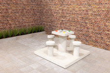 Ludo Spieltisch Beton Naturell