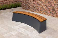 Banc DeLuxe ovale anthracite