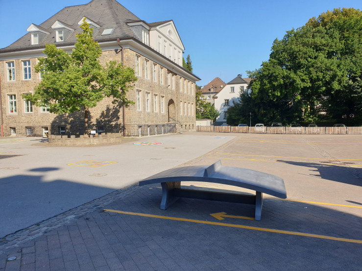 Fußvolleyballtisch Anthrazit-Beton