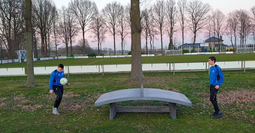 Fußvolleyballtisch Anthrazit-Beton