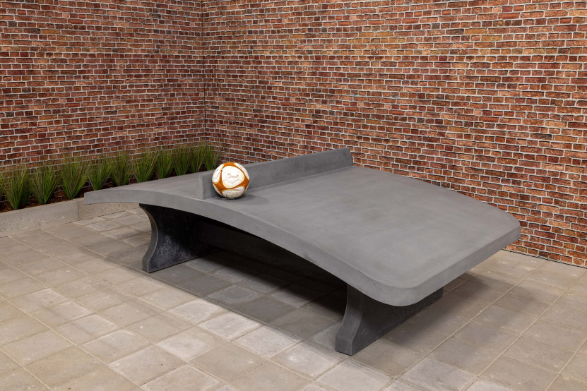 Table de foot-volley Anthracite-Béton