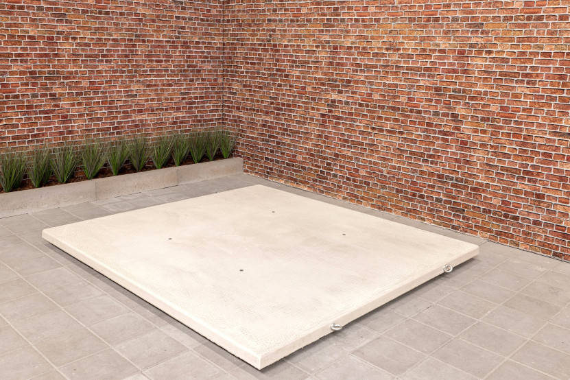 Plaque de fond en béton