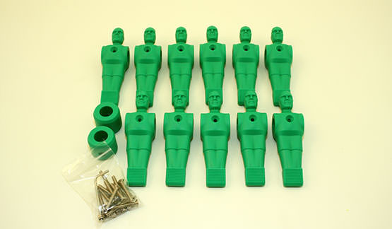 Komplettes Set 11 Spielfiguren für ein Tischfußballspiel mit 16 mm Stangen