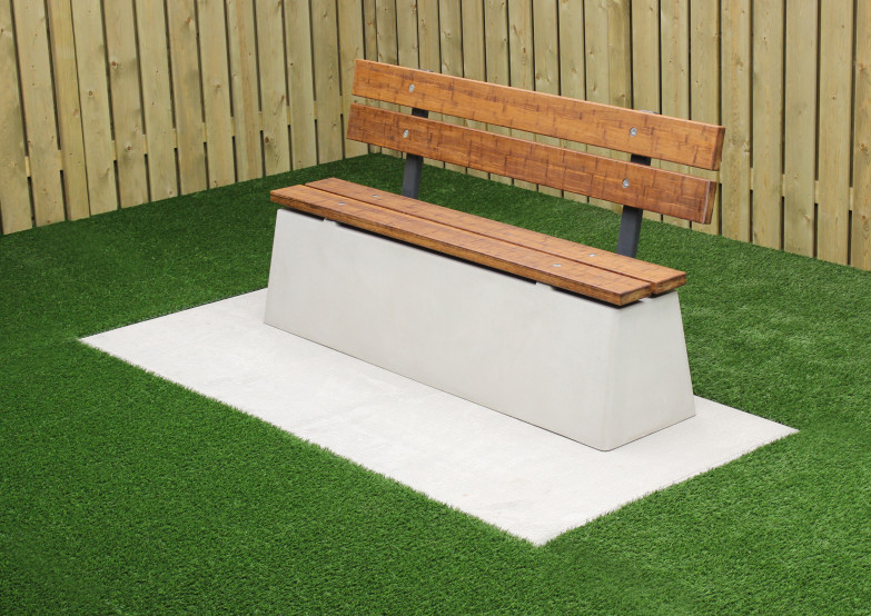 Banc En Beton Deluxe Avec Dossier Heblad Banc En Beton Deluxe Avec Dossier Heblad