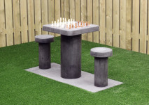 Spieltisch Schach Anthrazit-Beton 2 Personen