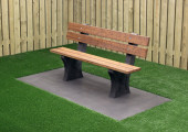 Banc de Parc en couleur anthracite. Banc en beton robuste.